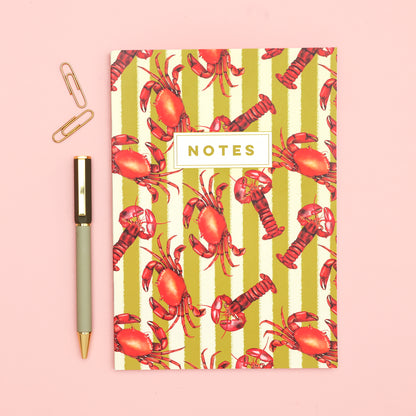 Frutti Di Mare Crustaceans A5 Lined Notebook