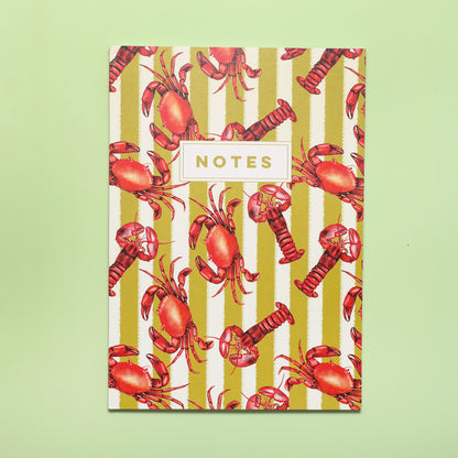 Frutti Di Mare Crustaceans A5 Lined Notebook