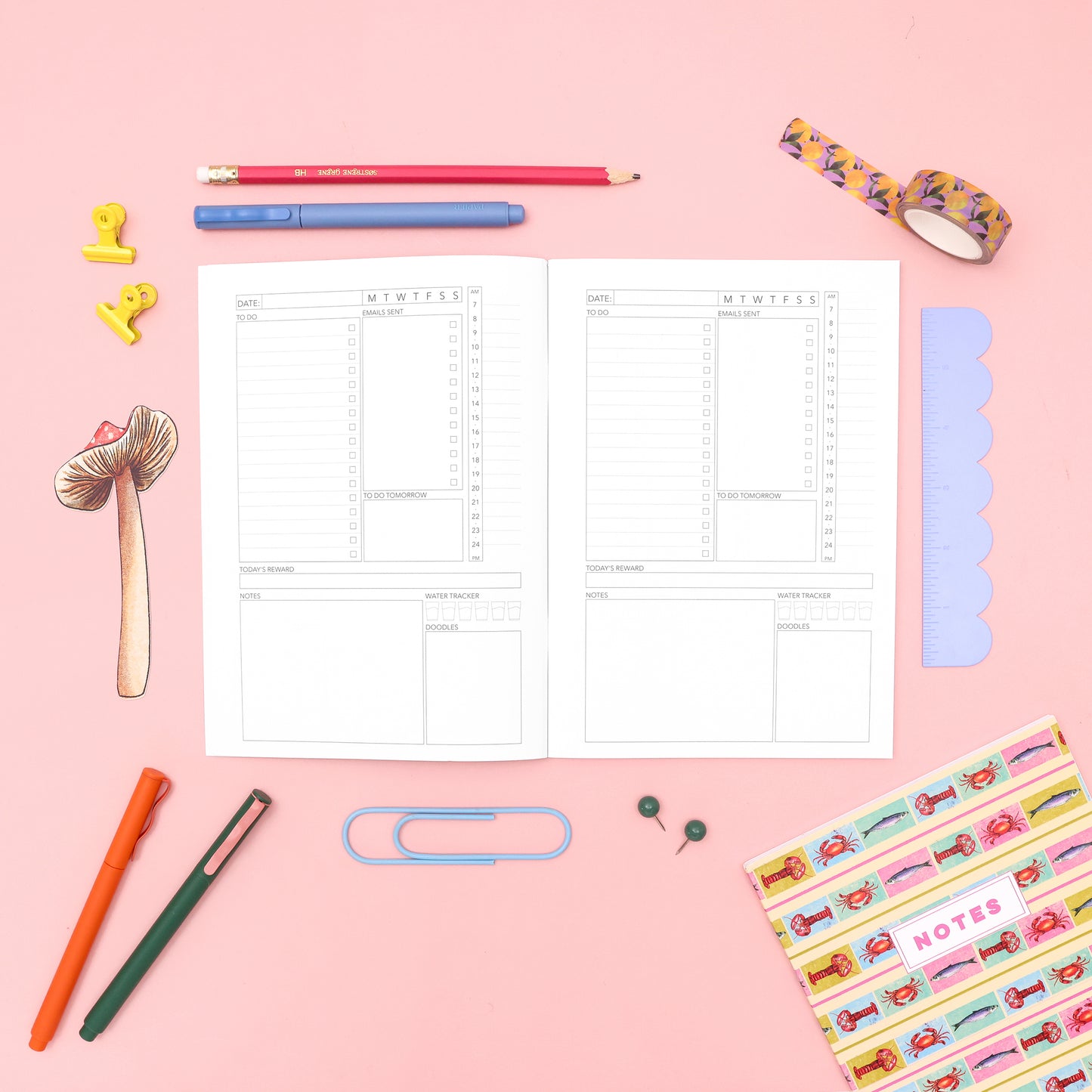 Cat's Pantry A5 Daily Planner | Undated Planner