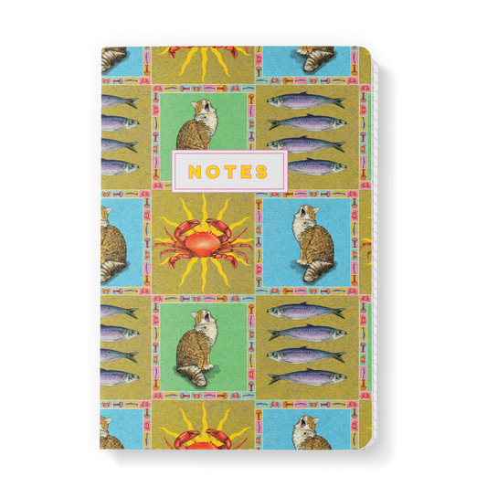 Feed The Cat Lined A5 Notebook