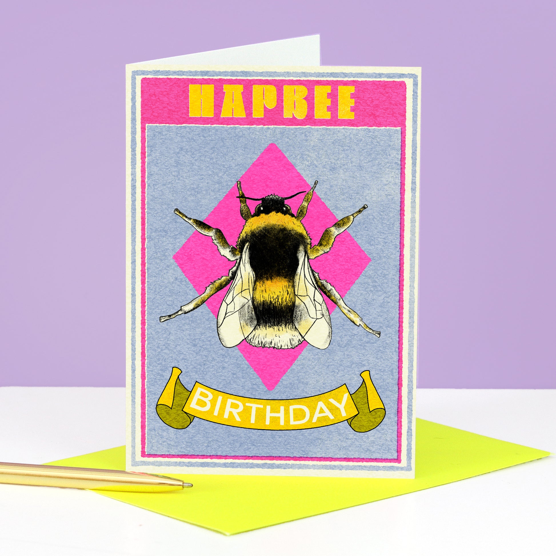 happy birthday bumble bee card by fawn and thistle