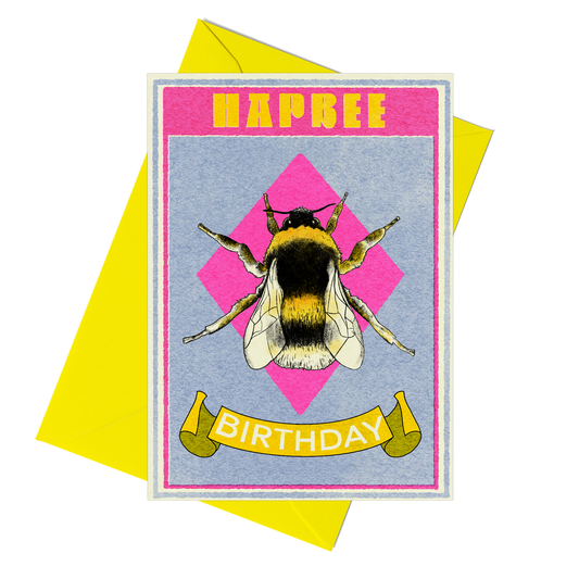 happy birthday bumble bee card by fawn and thistle