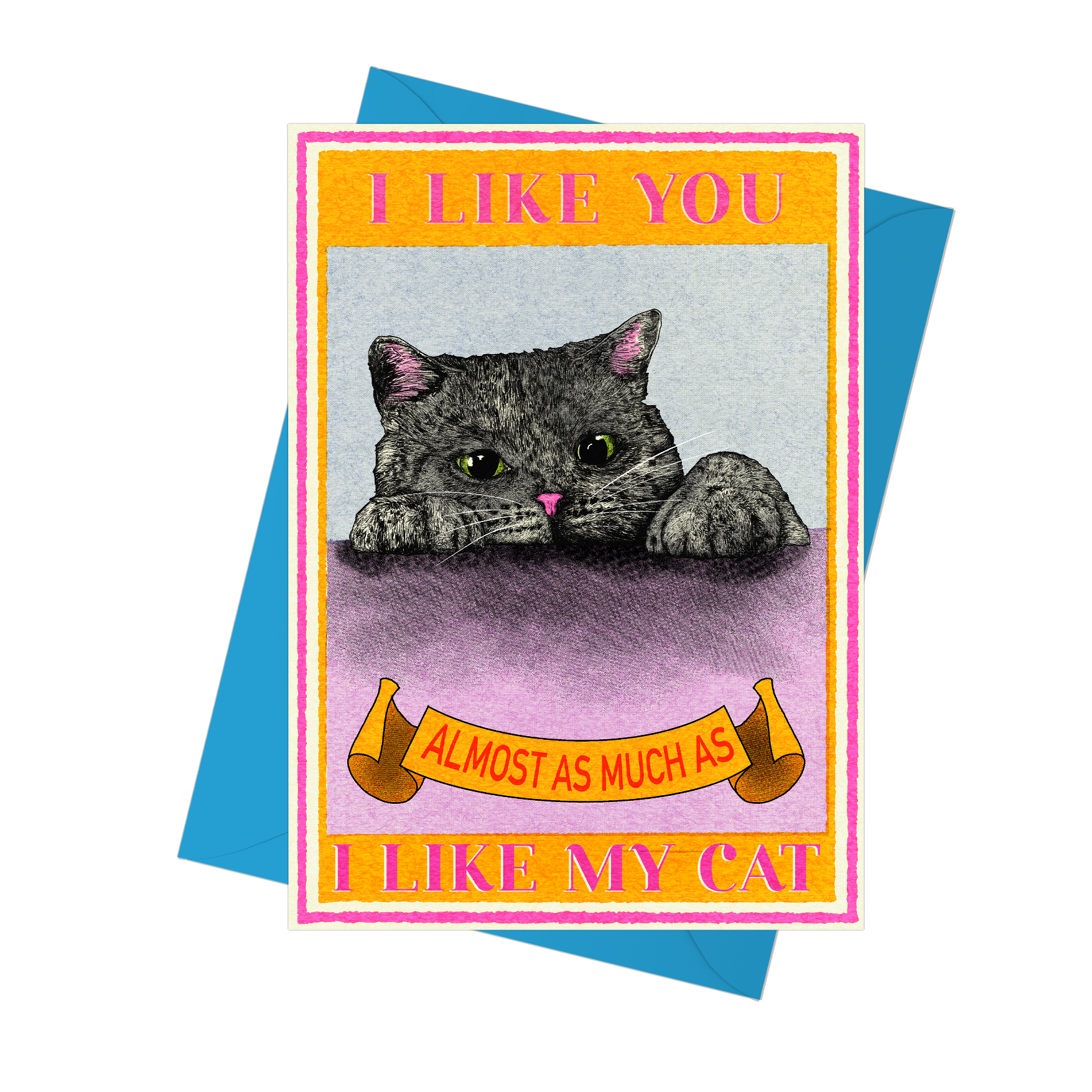 I Like You Cat Card by Fawn & Thistle