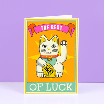 The Best Of Luck Cat Greeting Card