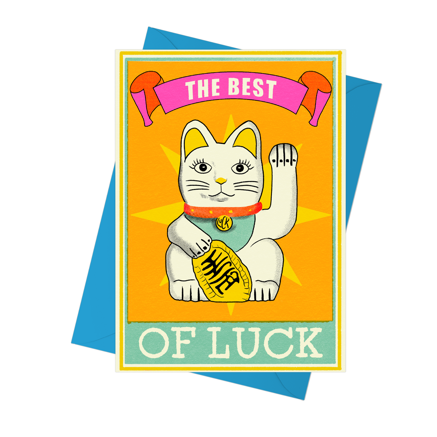The Best Of Luck Cat Greeting Card