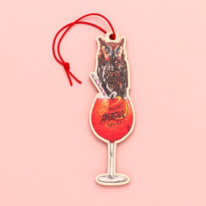 Aperowl Spritz Wooden Christmas Decoration