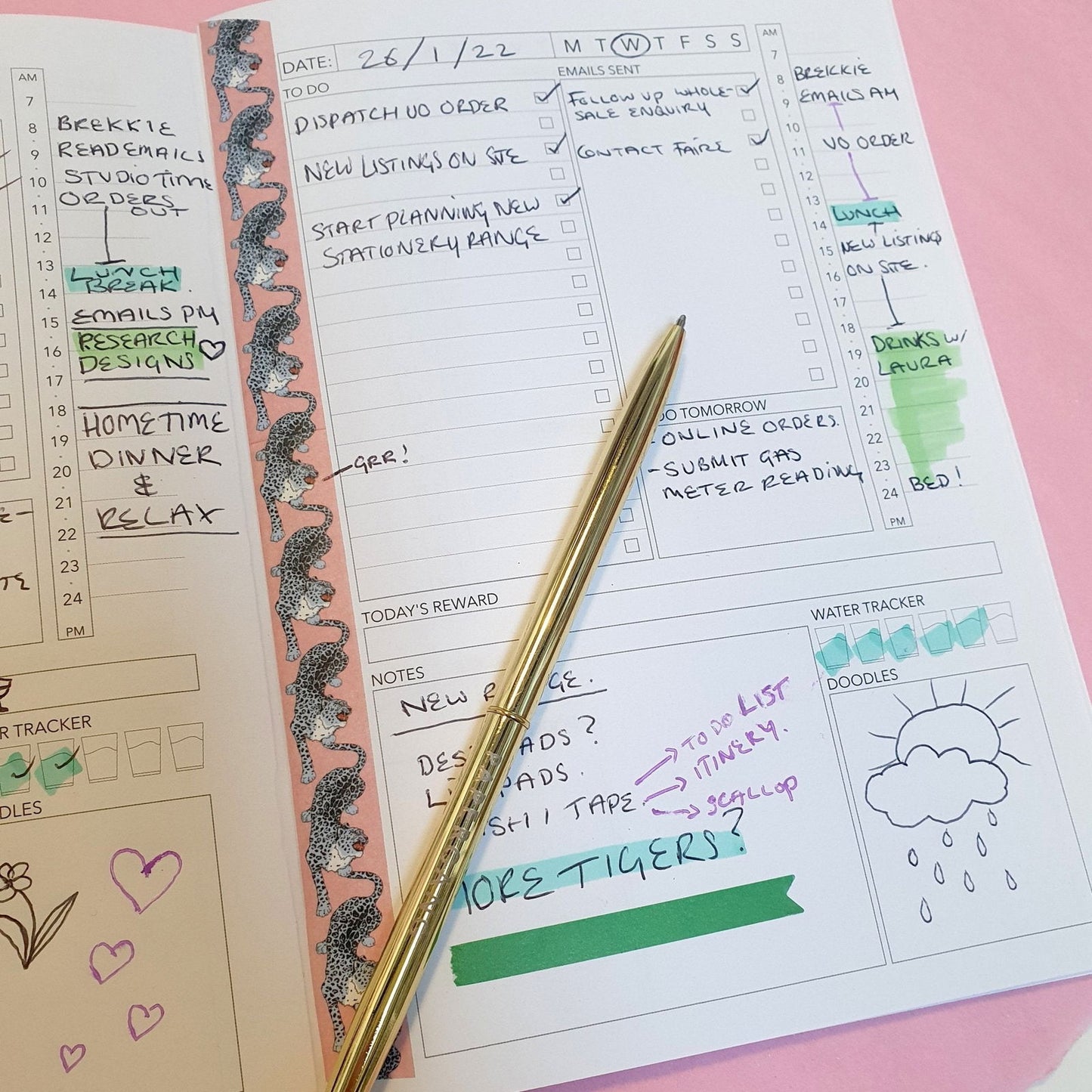 *SECONDS SALE* Peach Daily Planner - Fawn and Thistle - 