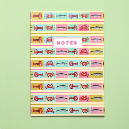 Tutti Frutti Sardines A5 Lined Notebook