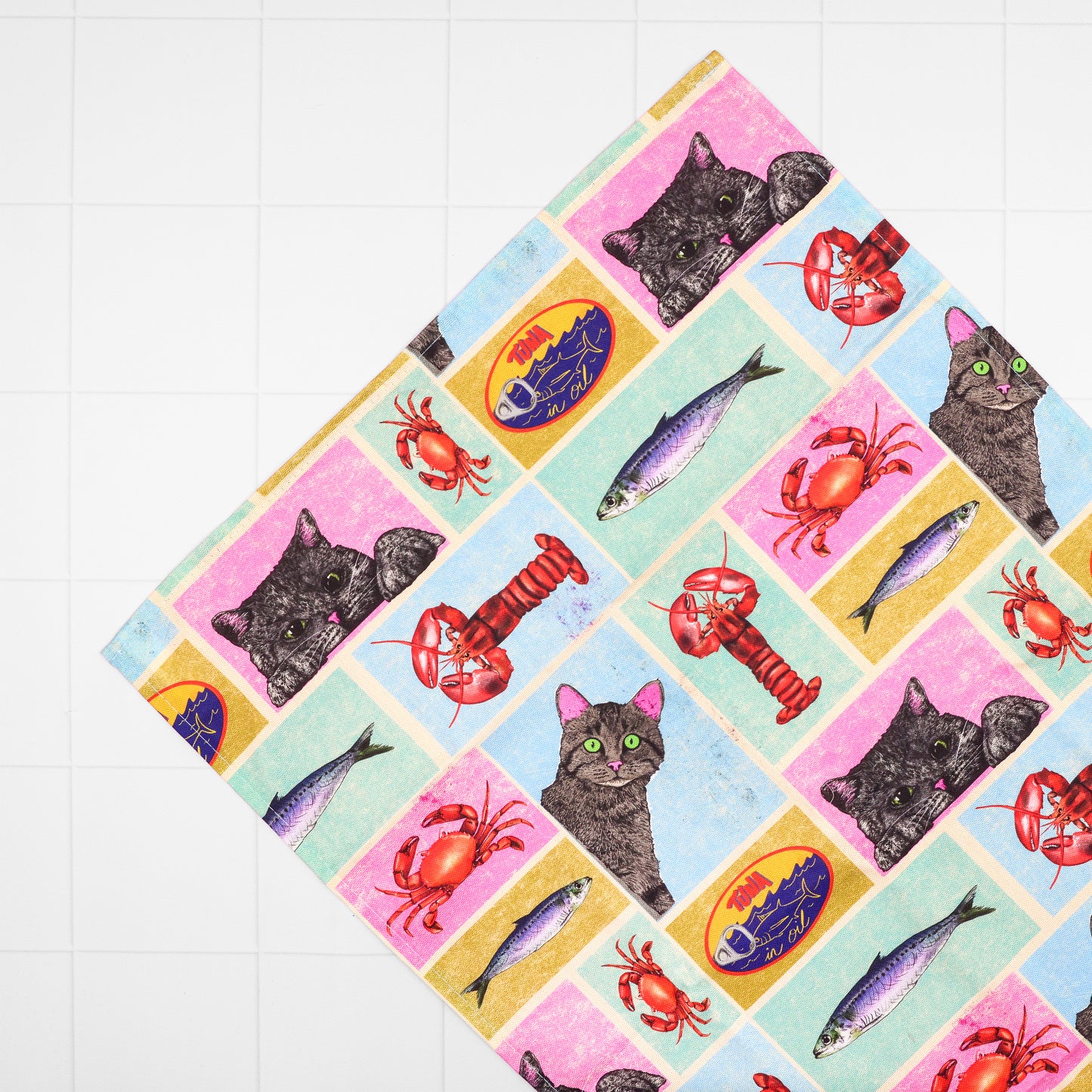 Cat's Kitchen Retro Tea Towel