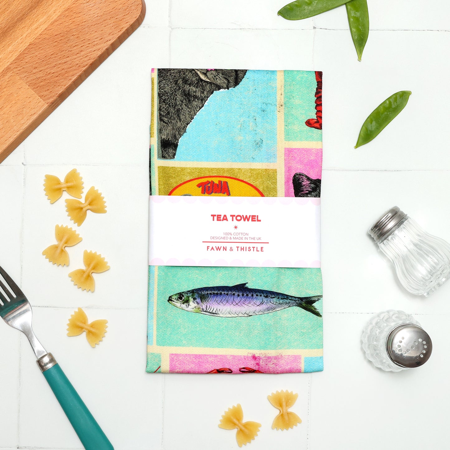 Cat's Kitchen Retro Tea Towel