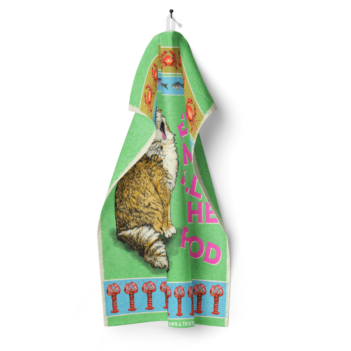 Feed The Cat Tea Towel