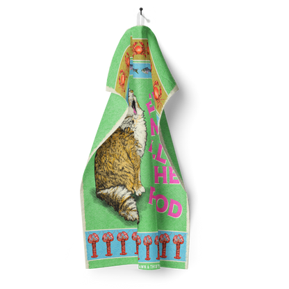 Feed The Cat Tea Towel