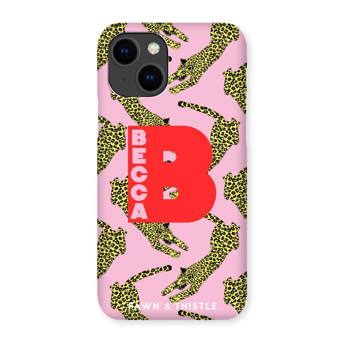 Leaping Leopard Personalised Phone Case