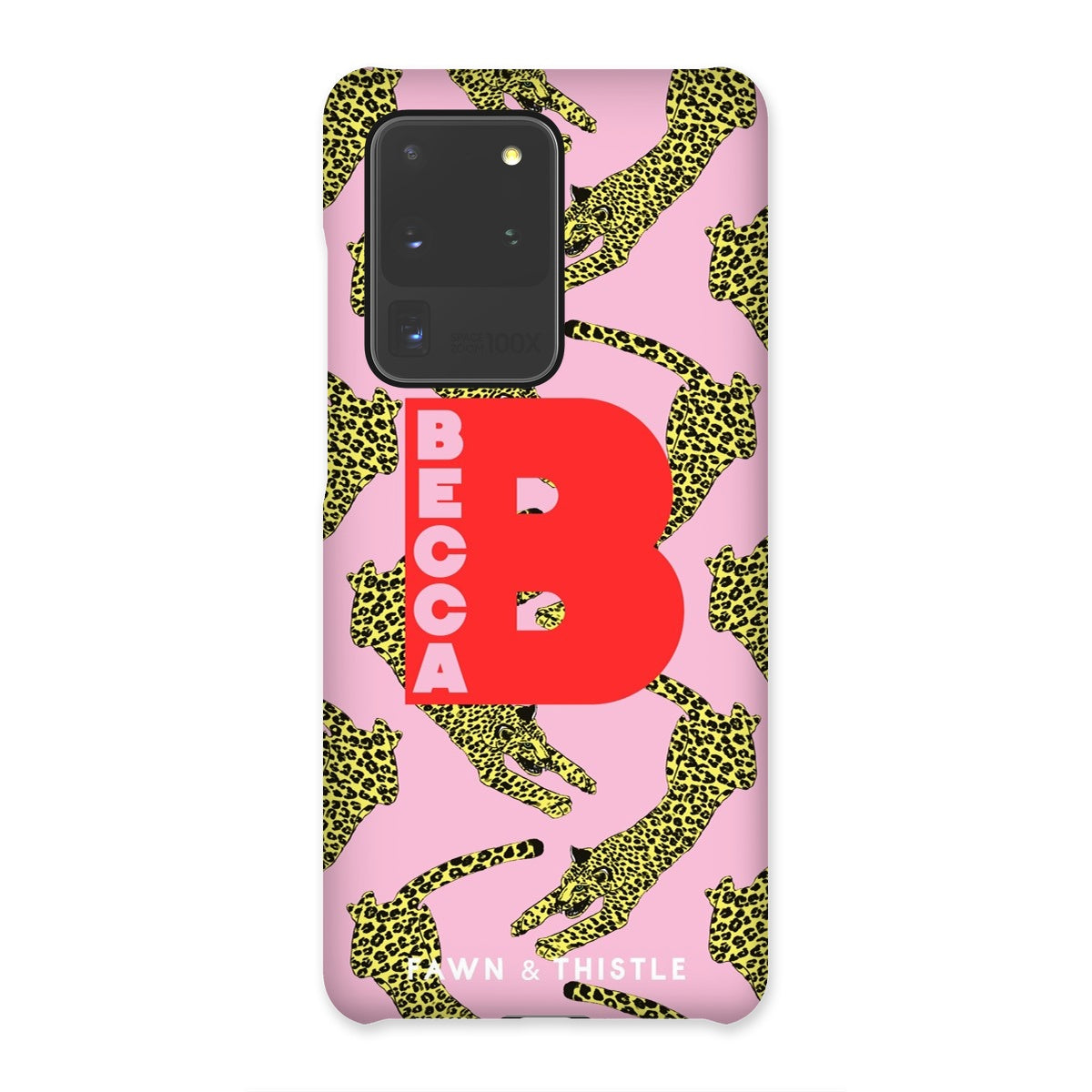 Leaping Leopard Personalised Phone Case