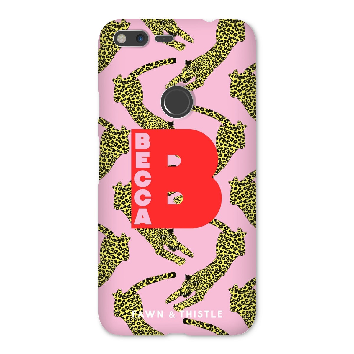 Leaping Leopard Personalised Phone Case