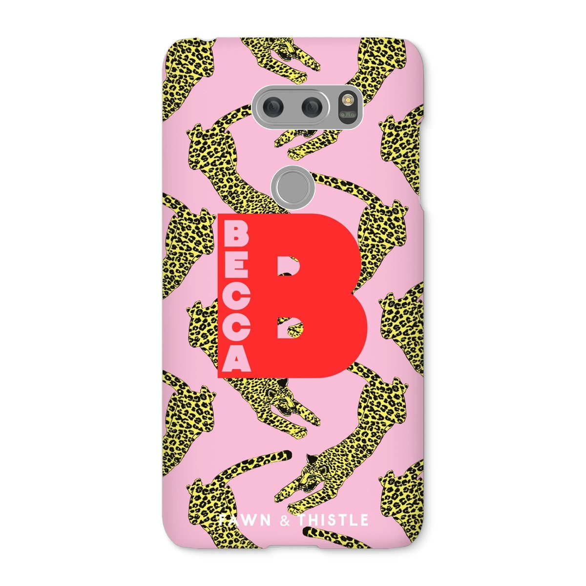 Leaping Leopard Personalised Phone Case