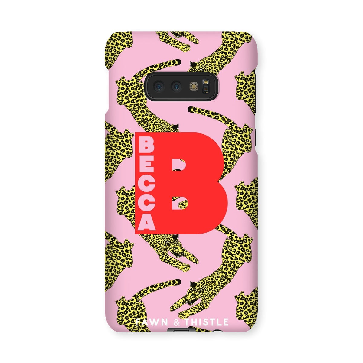 Leaping Leopard Personalised Phone Case