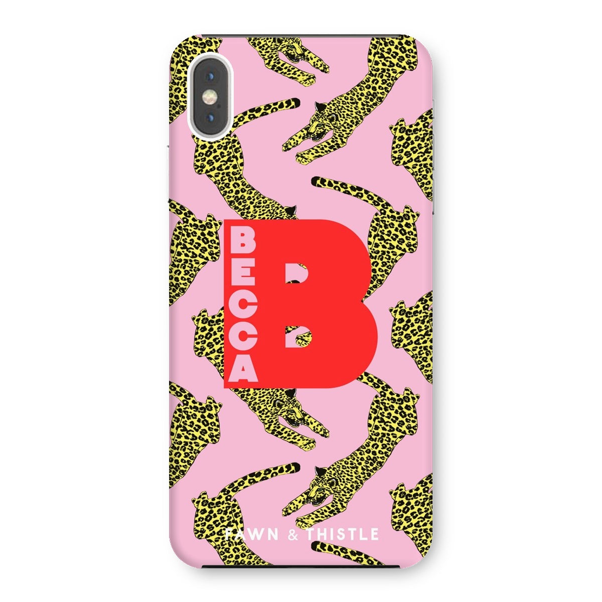 Leaping Leopard Personalised Phone Case