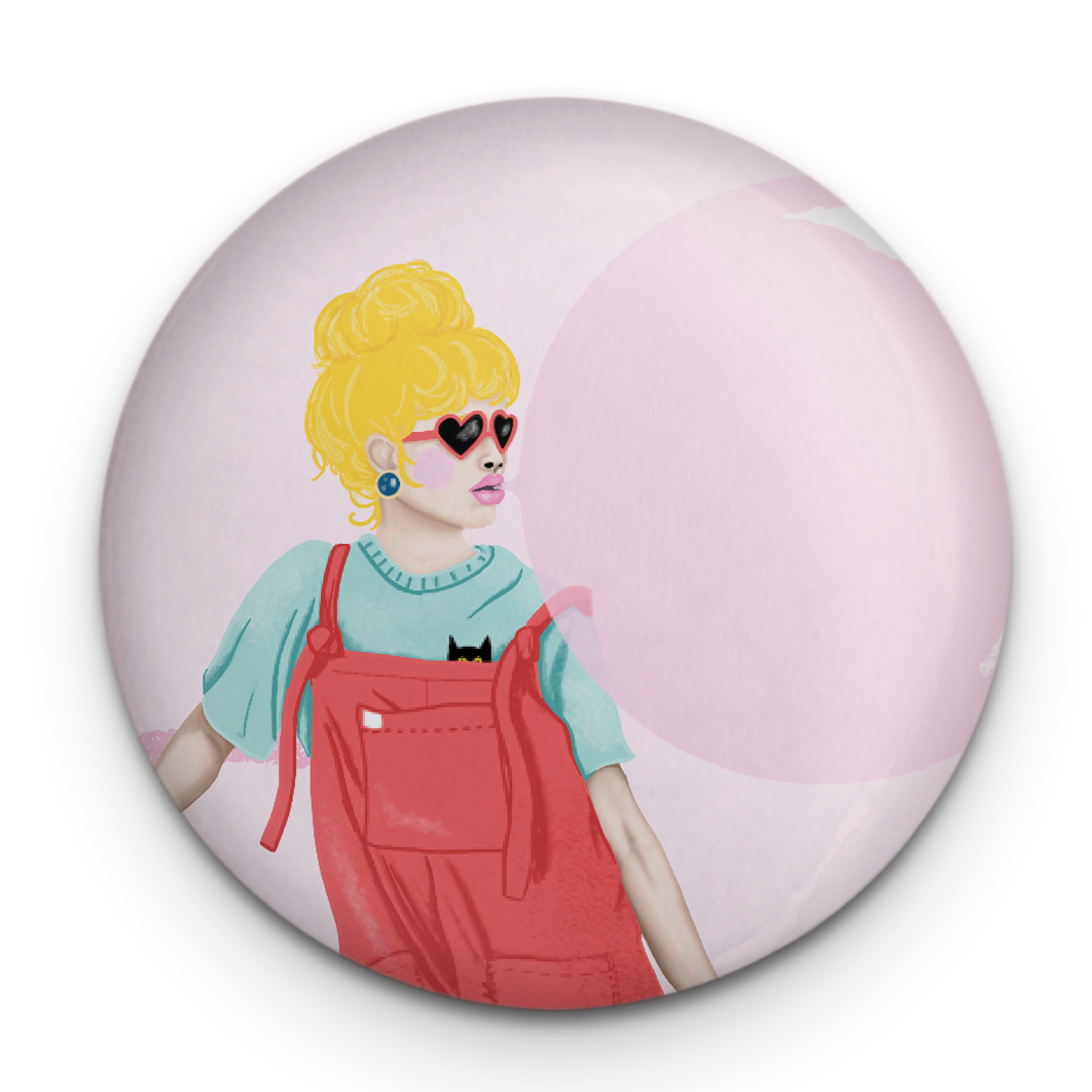 Bubblegum Girl Pocket Mirror