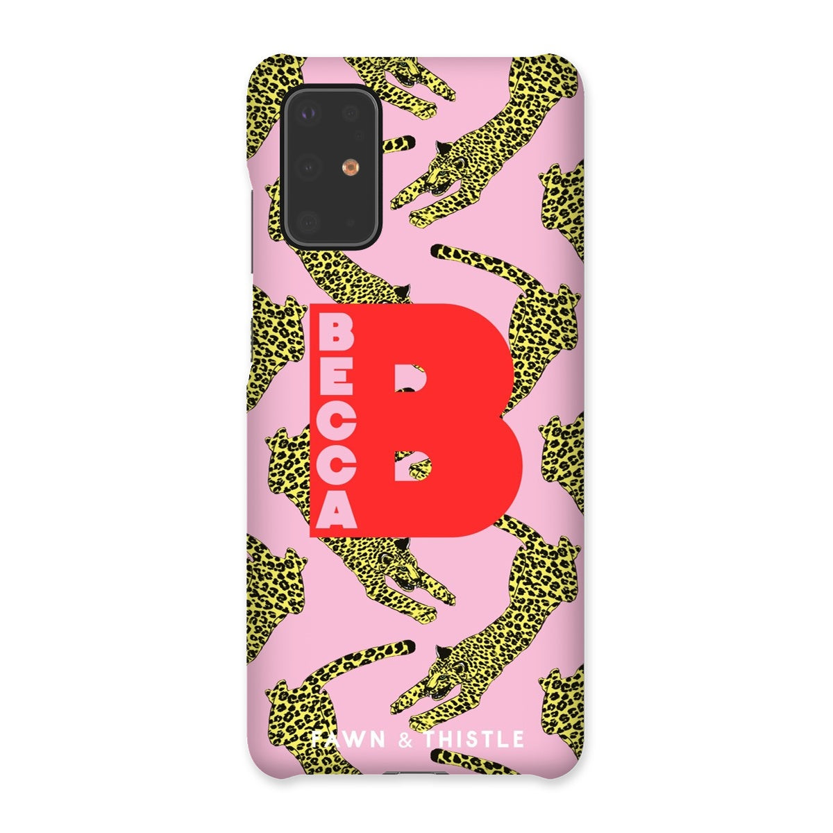 Leaping Leopard Personalised Phone Case