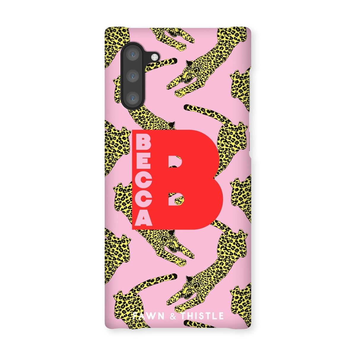 Leaping Leopard Personalised Phone Case