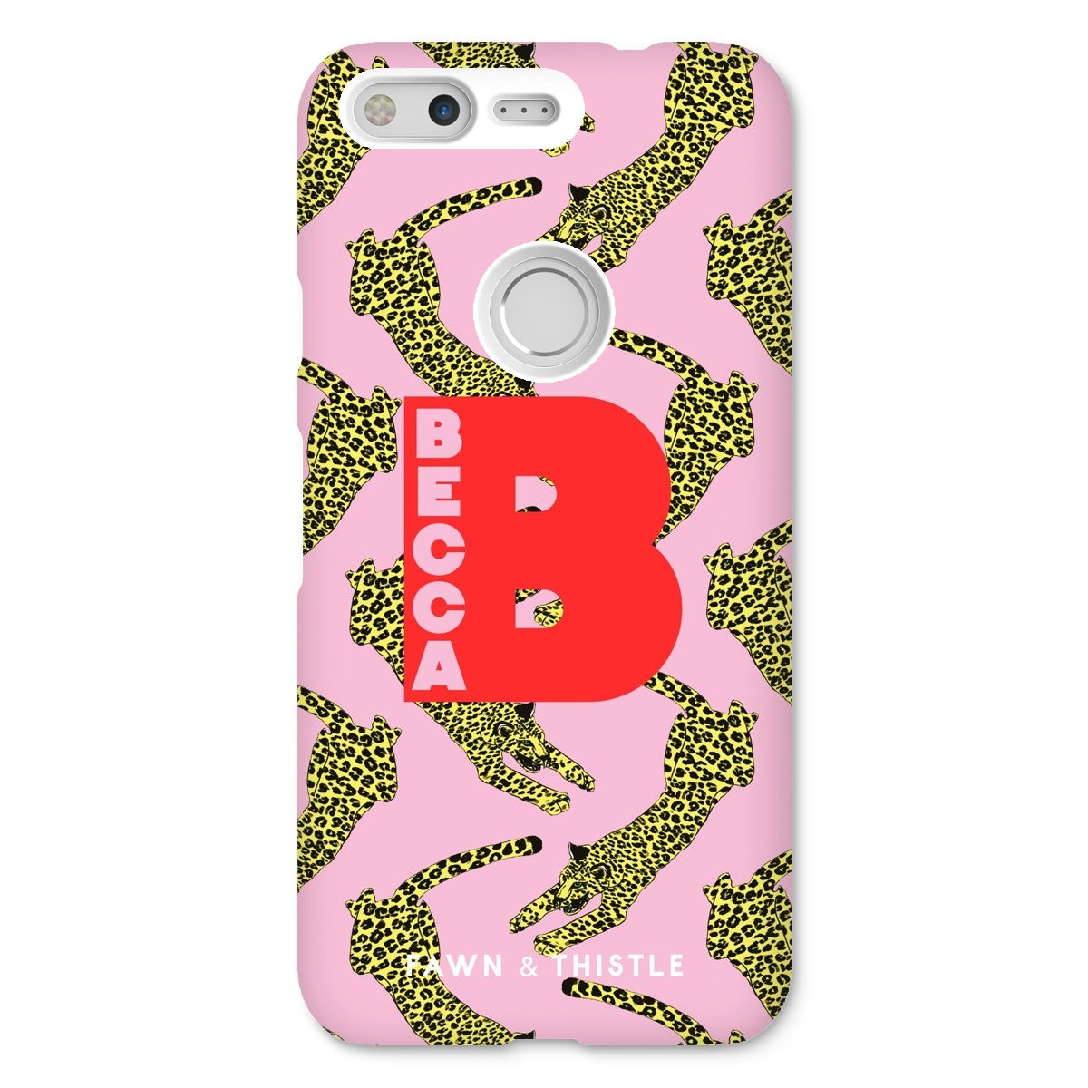 Leaping Leopard Personalised Phone Case