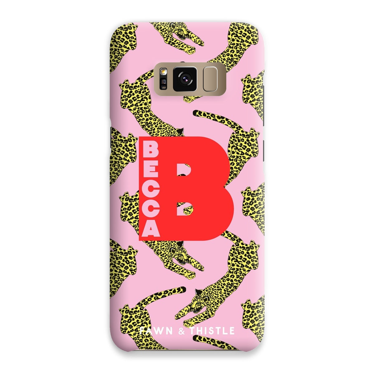 Leaping Leopard Personalised Phone Case