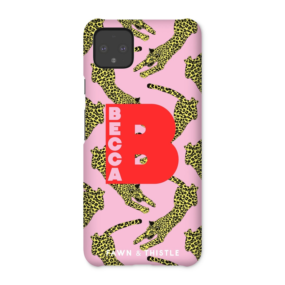 Leaping Leopard Personalised Phone Case