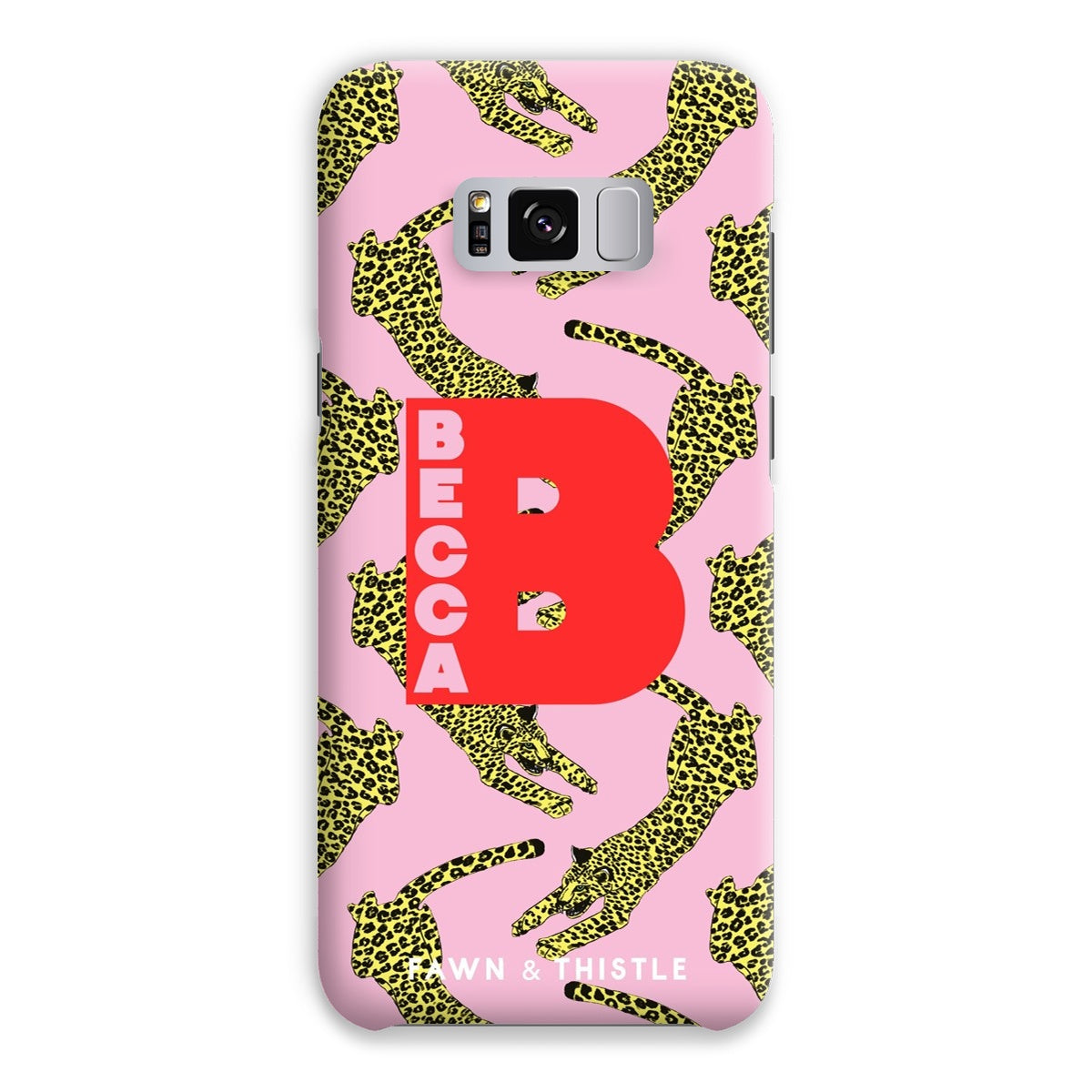 Leaping Leopard Personalised Phone Case