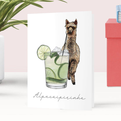 Alpacaipirinha Cocktail Greeting Card - Fawn and Thistle