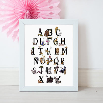 Animal ABC's A3 Art Print - Fawn and Thistle