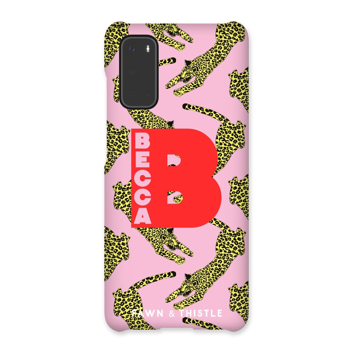 Leaping Leopard Personalised Phone Case