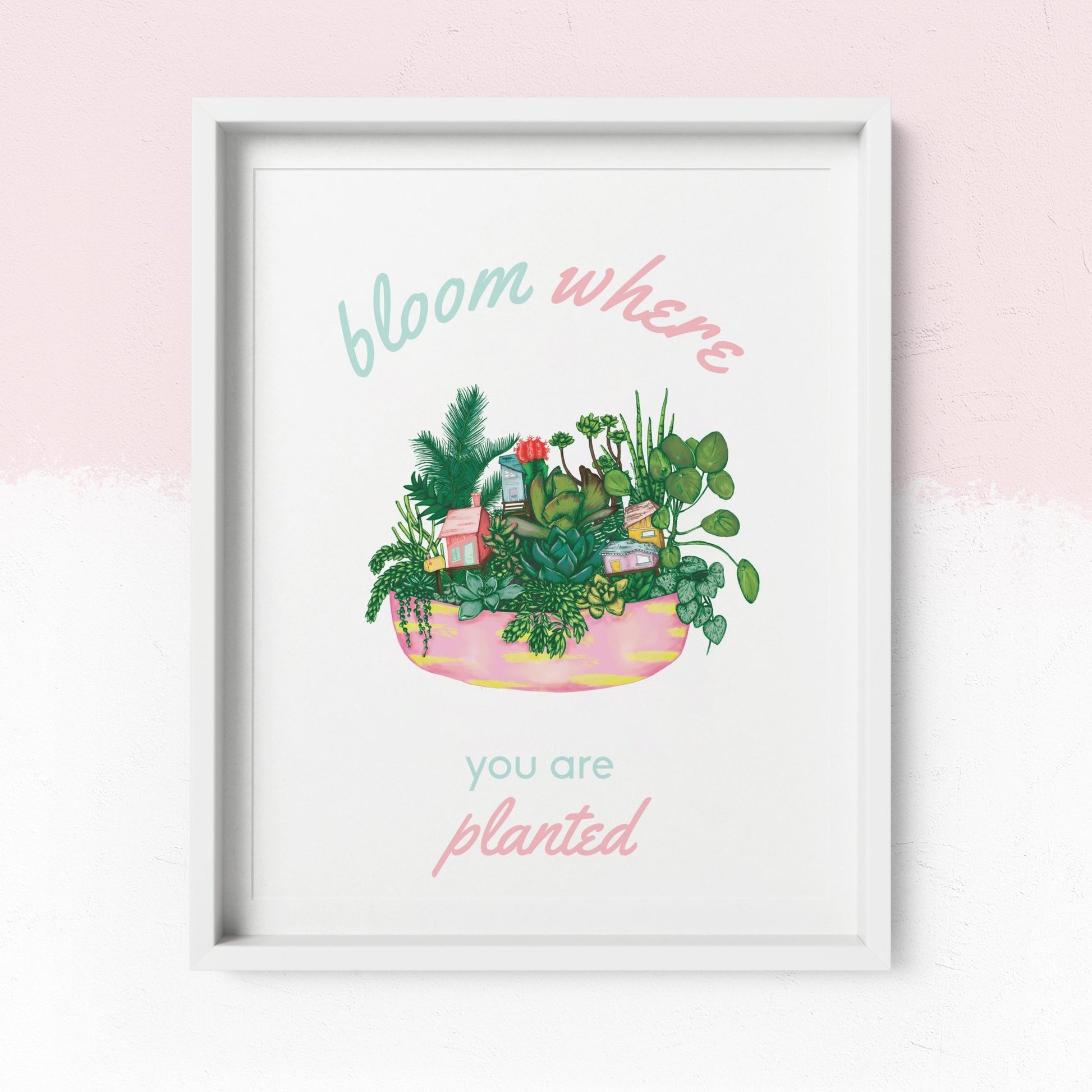 Bloom Where You Are Planted A3 Art Print - Fawn and Thistle