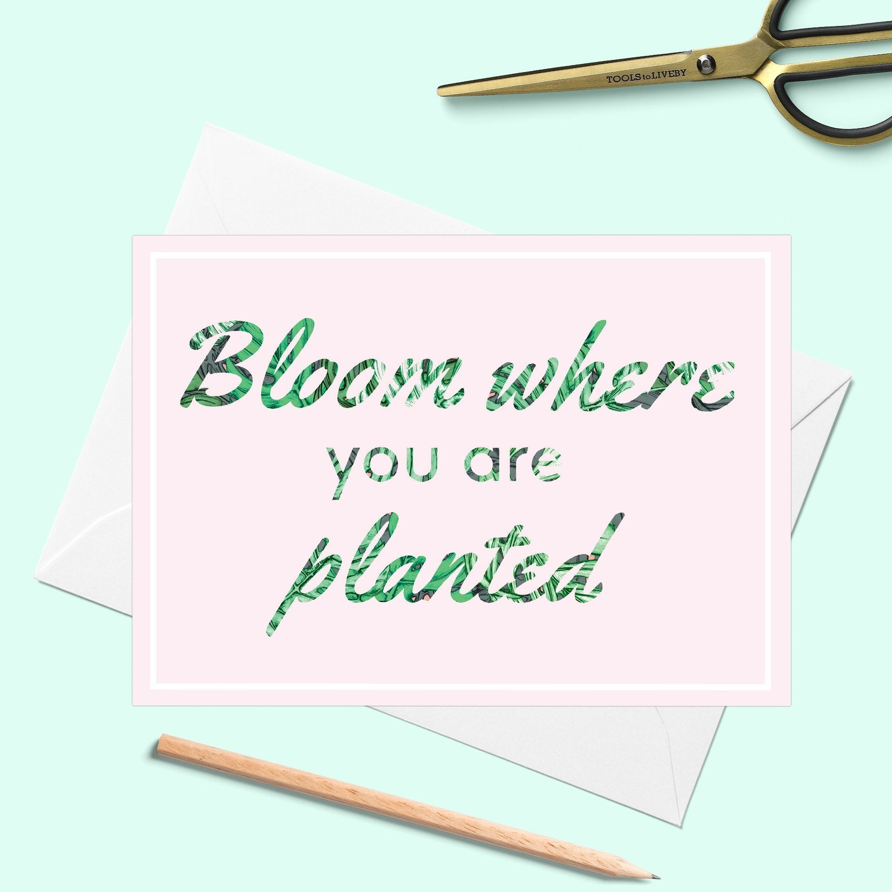 Bloom Where You Are Planted Greeting Card - Fawn and Thistle