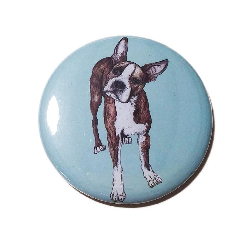 Boston Terrier Pocket Mirror - Fawn and Thistle