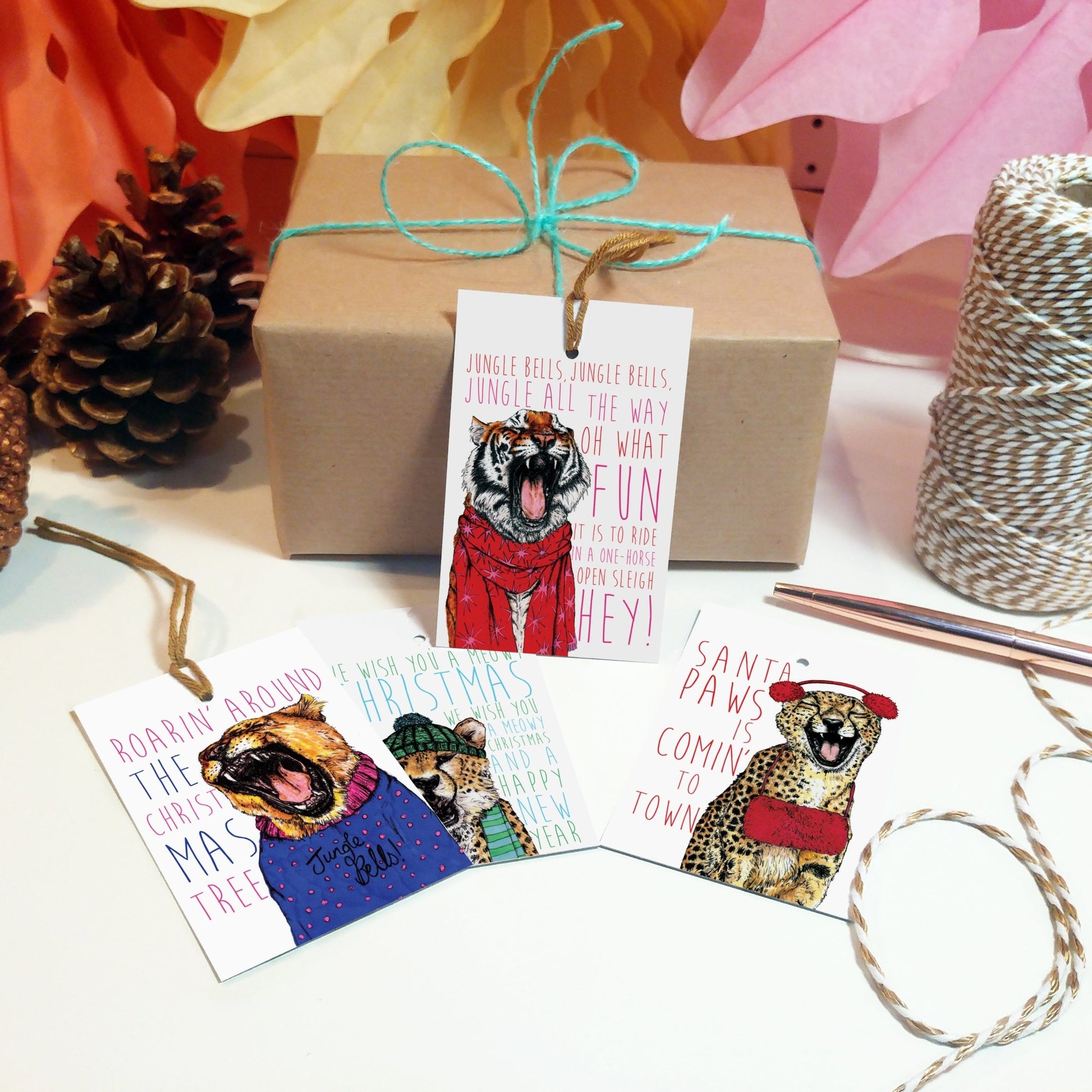Caroling Cats Christmas Gift Tags - Fawn and Thistle