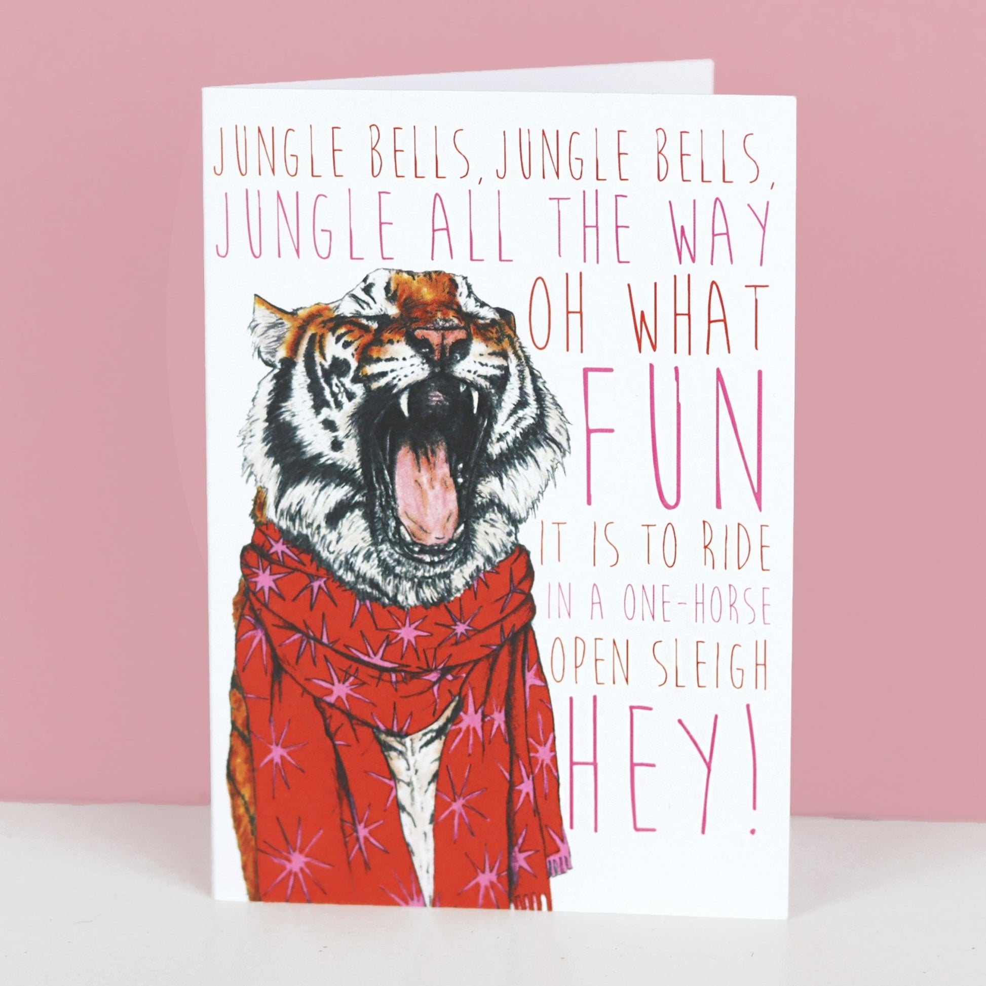 Caroling Cats Tiger Christmas Card - Fawn and Thistle