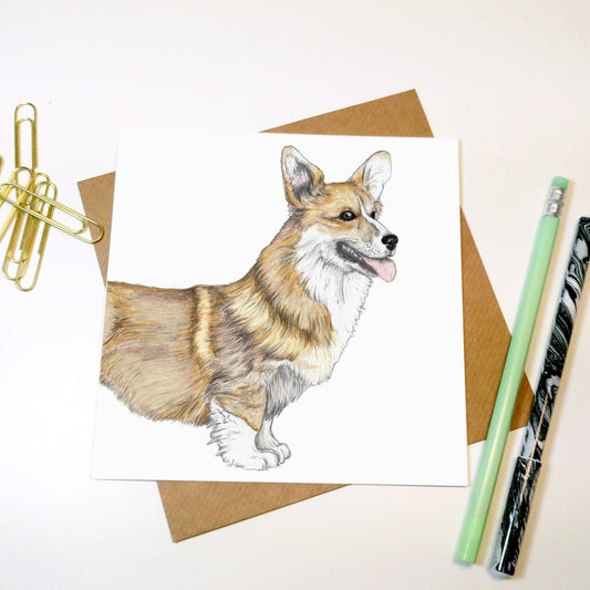 Cecil the Corgi Greeting Card - Fawn and Thistle