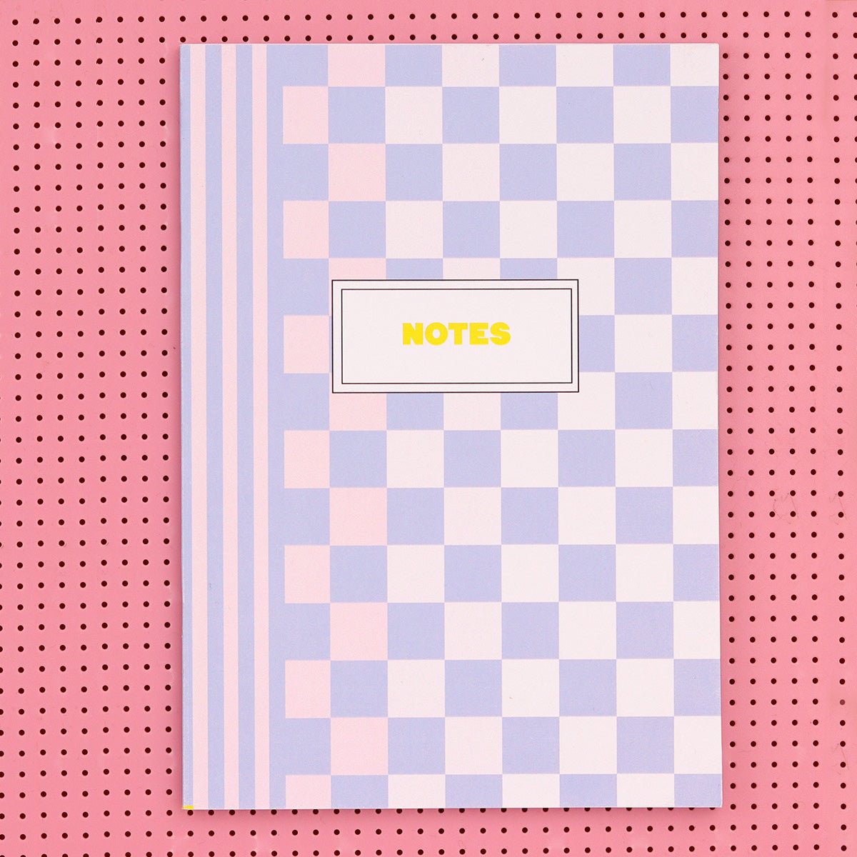 Checkerboard Bullet Grid Notebook - Fawn and Thistle