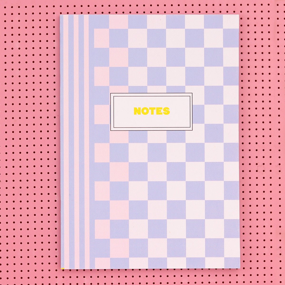 Checkerboard Bullet Grid Notebook - Fawn and Thistle