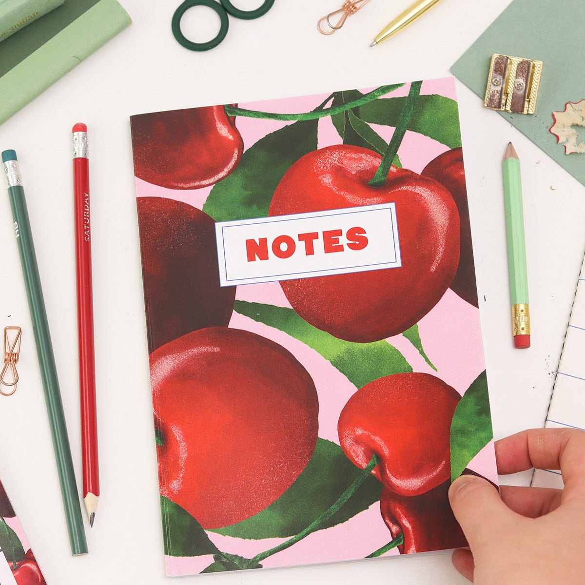 Bullet Grid Notebook Cherry Bullet Grid Notebook | Fawn and Thistle | Eco Stationery