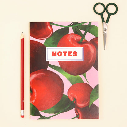 Cherries Bullet Grid Notebook A5 - Fawn and Thistle