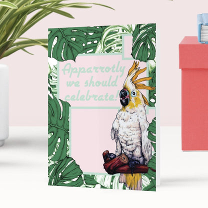 Cockatoo Celebration Greeting Card - Fawn and Thistle