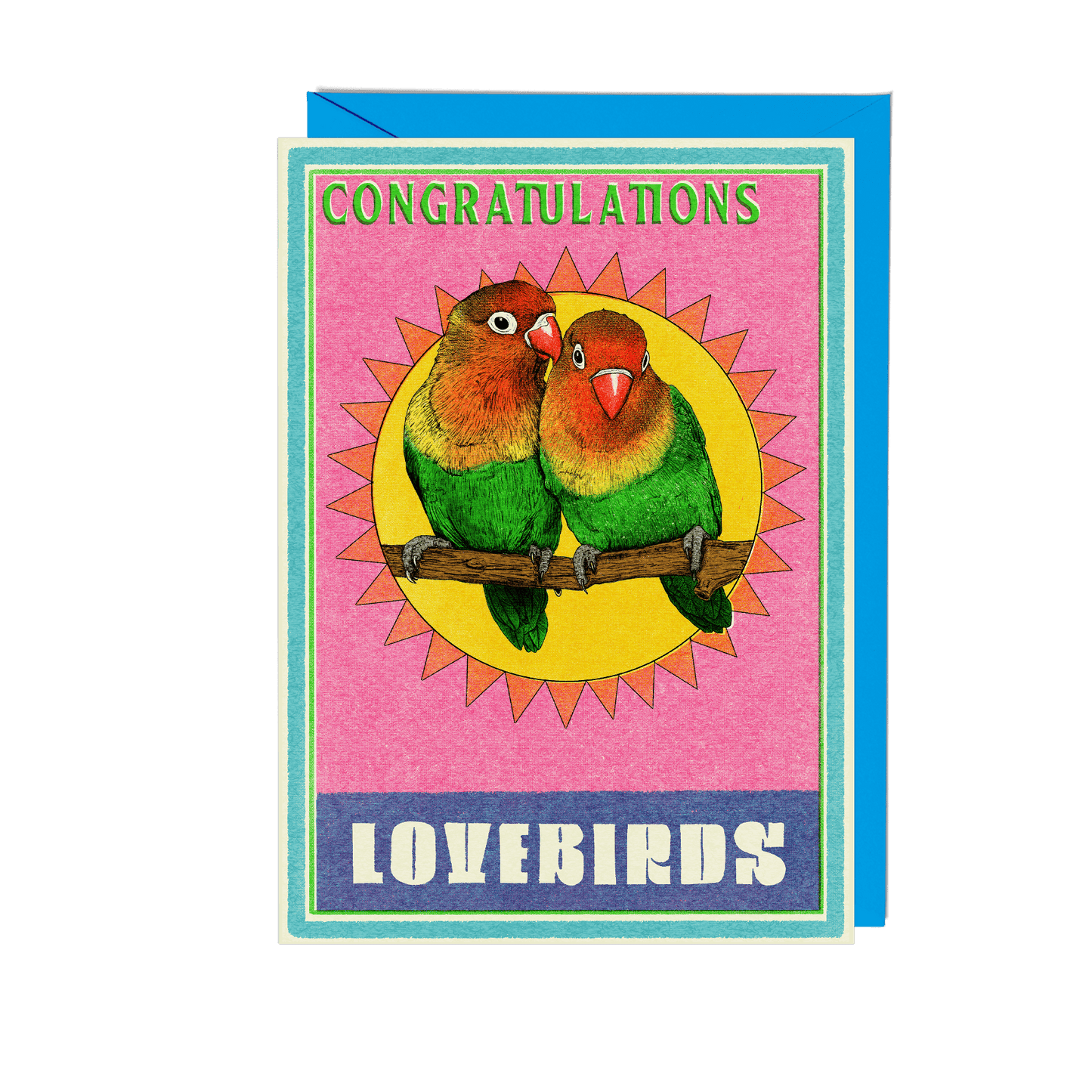 Congratulations Lovebirds Engagement Card - Fawn and Thistle