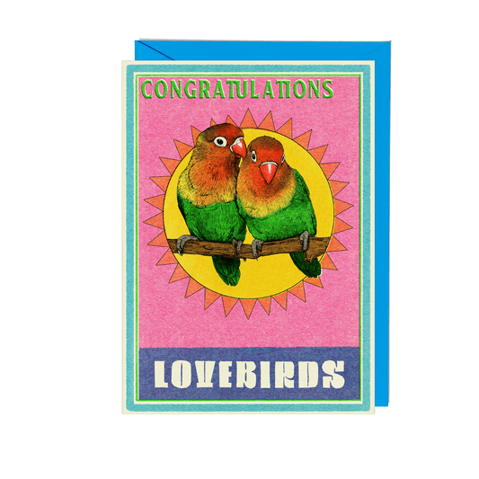 Congratulations Lovebirds Engagement Card - Fawn and Thistle