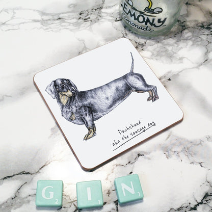 Dachshund Dog Drinks Coaster - Fawn and Thistle