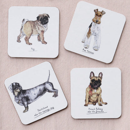 Dachshund Dog Drinks Coaster - Fawn and Thistle