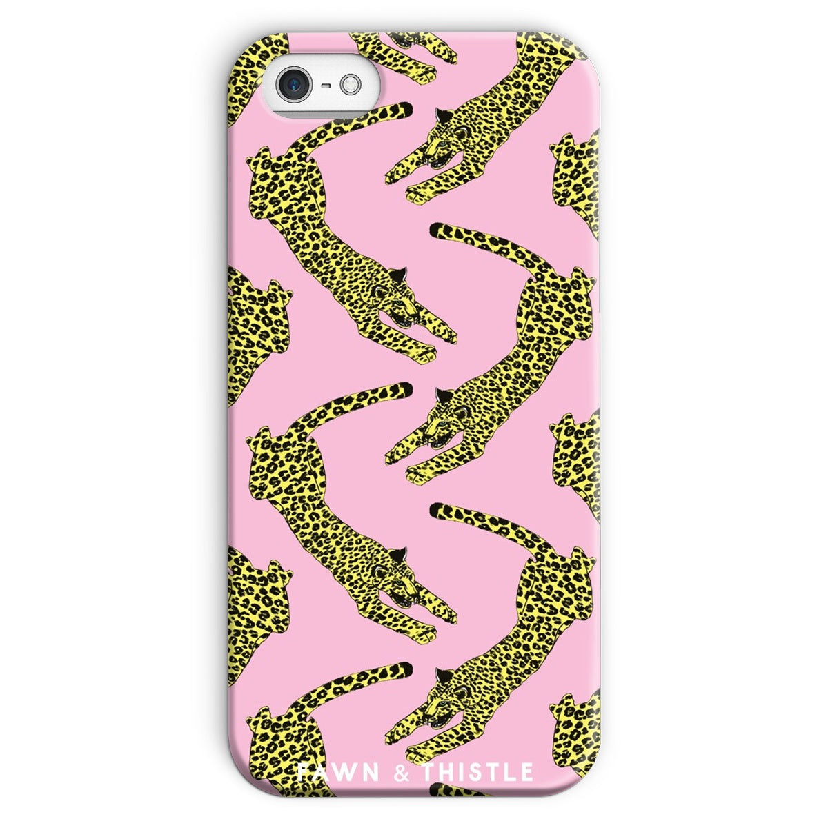 Leaping Leopard Pattern Phone Case