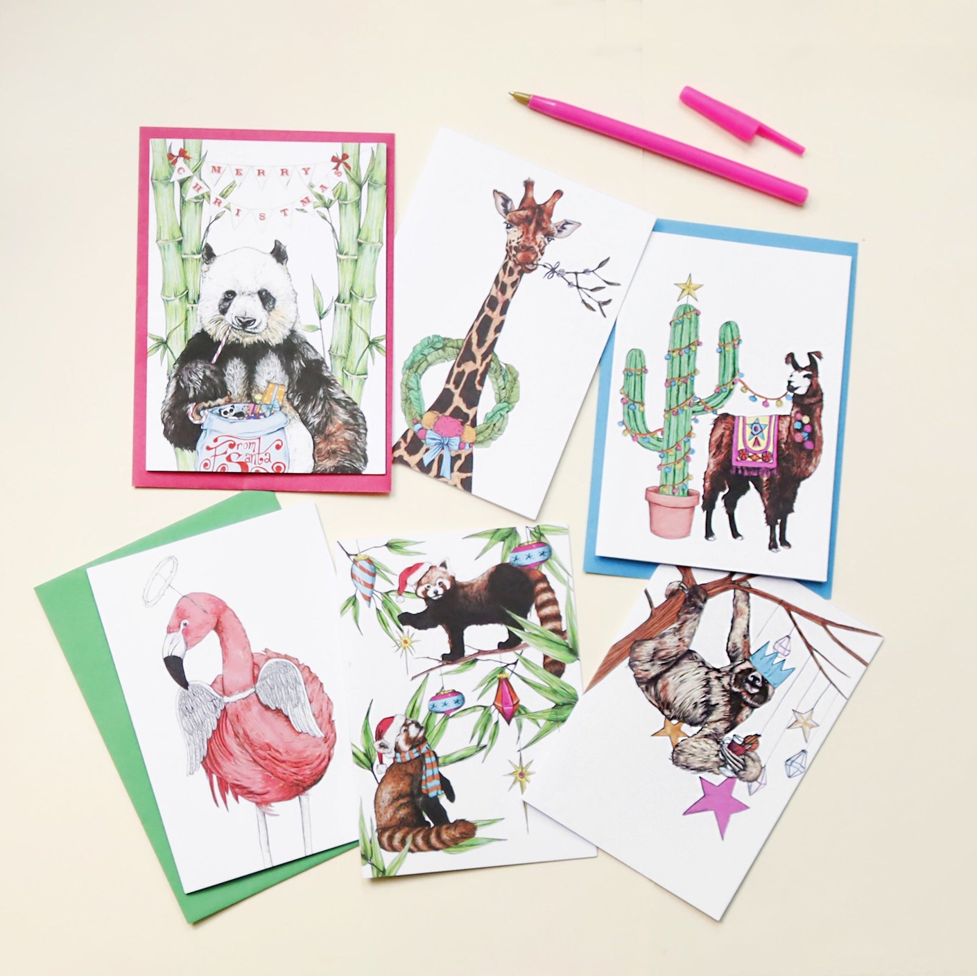 Festive Fiesta Sloth Christmas Card - Fawn and Thistle