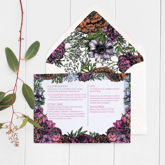 Floral Meadow Wedding Information Pages - Fawn and Thistle